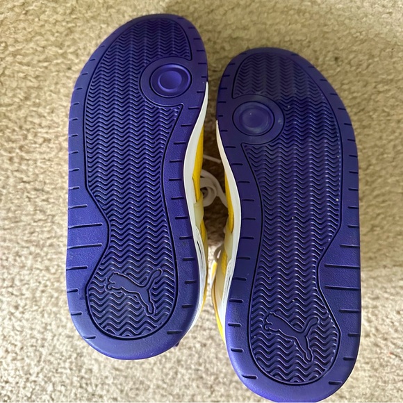 🥂SOLD🥂Puma Backcourt Mid Casual Sneakers, Size 5c, Purple White Yellow - Picture 8 of 8